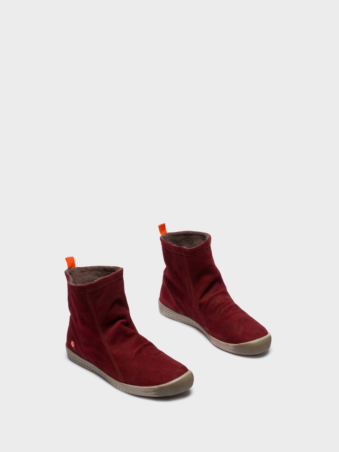 Softinos DarkRed Sock Ankle Boots